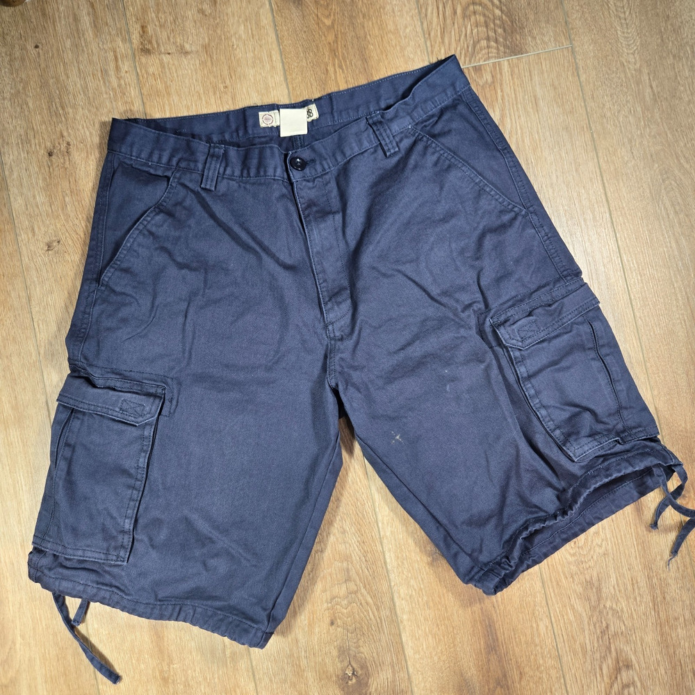 Vintage Noiz Cargo Shorts Men’s 38 Black Baggy Denim Y2K 90s Skater Grunge Style